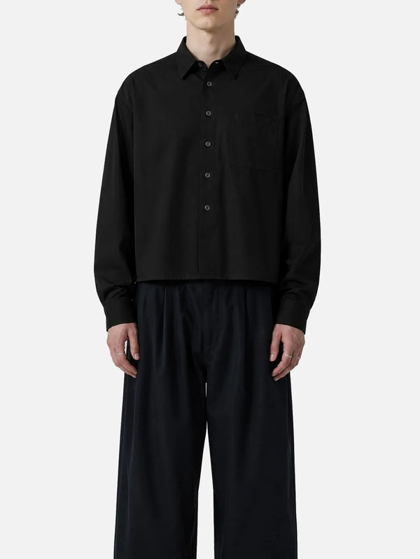 shopi go Sumida Boxy Shirt - Black – siyah, önden görünüm