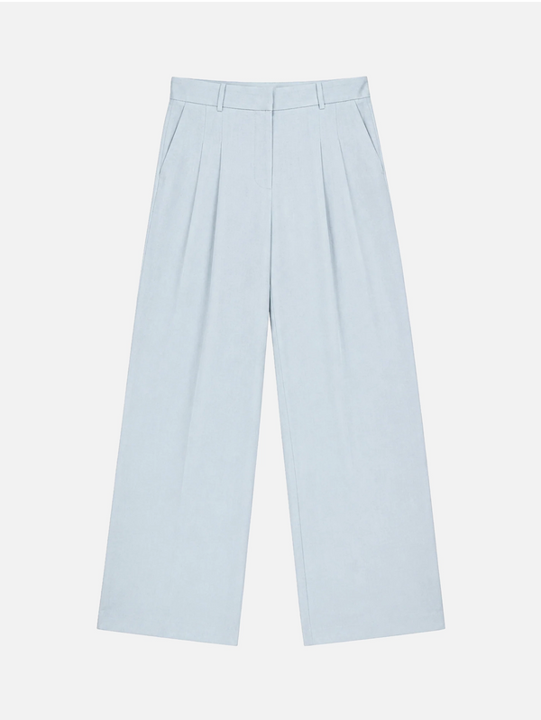 Blue Flow Pelated Pants - Blue