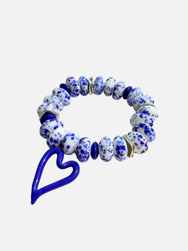 Blue Sol El Yapımı Murano Cam Boncuklu Bileklik