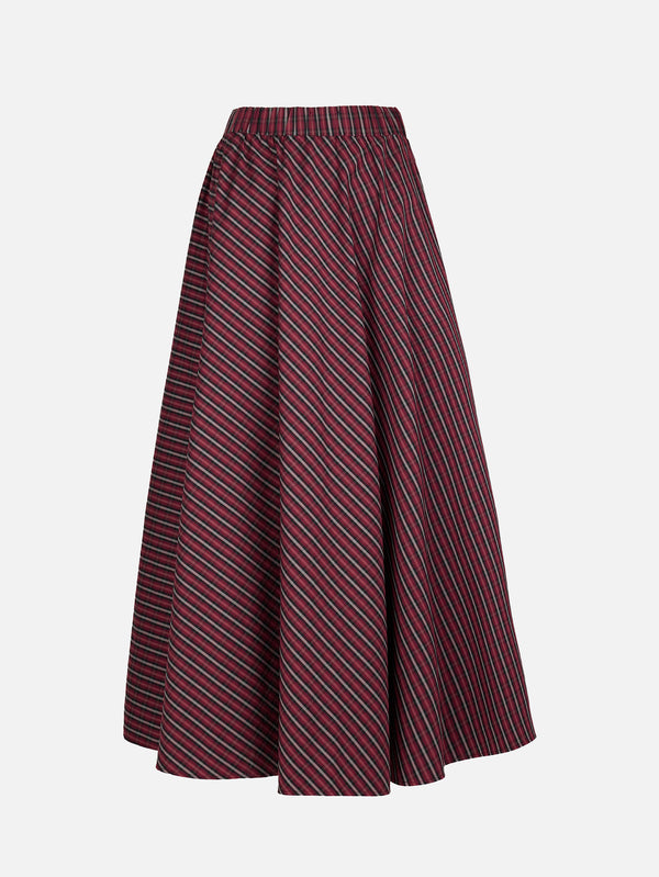 Burgundy Flare Skirt