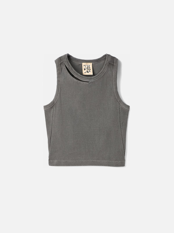 CAMPERLAB - ATLET - Ribbed Tank Top - Faded Black - shopi go'da!.