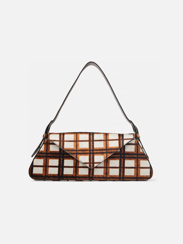 CAMPERLAB - ÇANTA - Kirje Tartan Hair-On-Leather Handbag - Multi/Assorted - shopi go'da!.