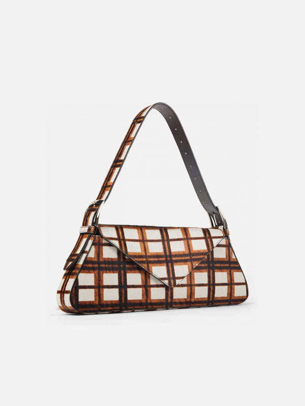CAMPERLAB - ÇANTA - Kirje Tartan Hair-On-Leather Handbag - Multi/Assorted - shopi go'da!.
