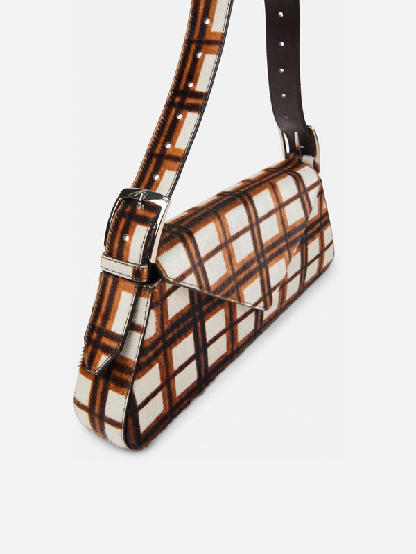 CAMPERLAB - ÇANTA - Kirje Tartan Hair-On-Leather Handbag - Multi/Assorted - shopi go'da!.