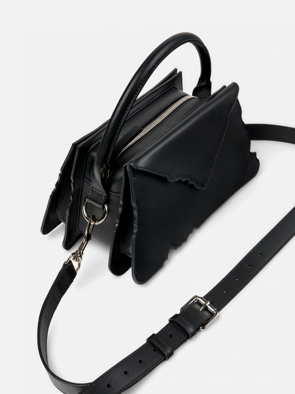 CAMPERLAB - ÇANTA - Hanuri Leather Accordion Shoulder Bag - Black - shopi go'da!.