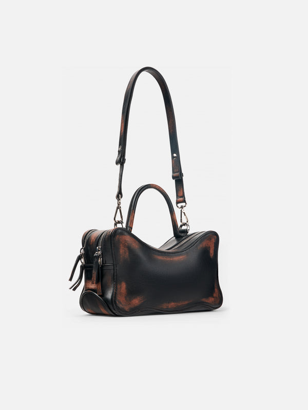 CAMPERLAB - ÇANTA - Lunssi Leather Bag - Black - shopi go'da!.