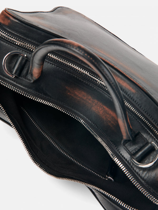 CAMPERLAB - ÇANTA - Lunssi Leather Bag - Black - shopi go'da!.