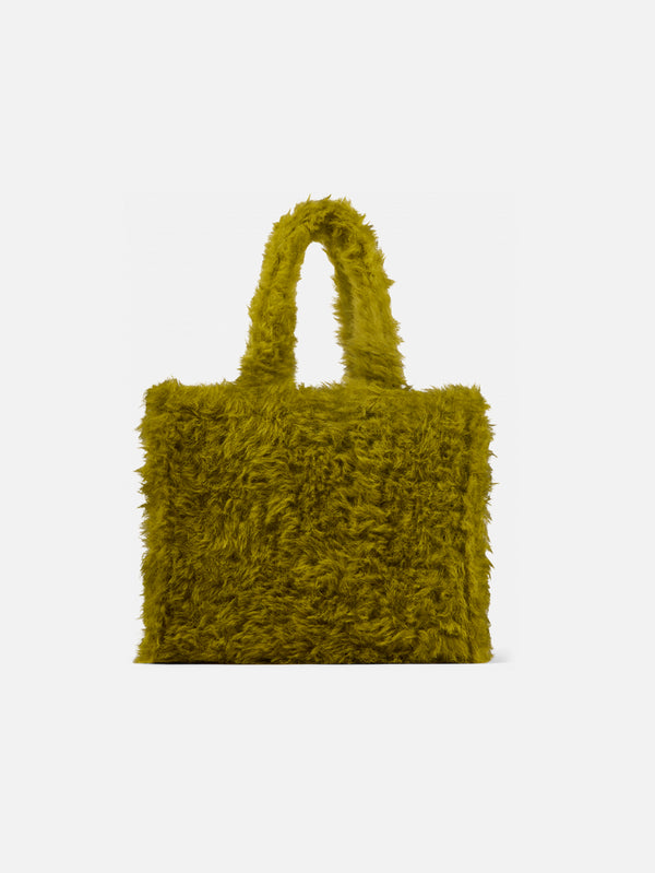 CAMPERLAB - ÇANTA - Takku Textured Tote Bag - Bright Green - shopi go'da!.