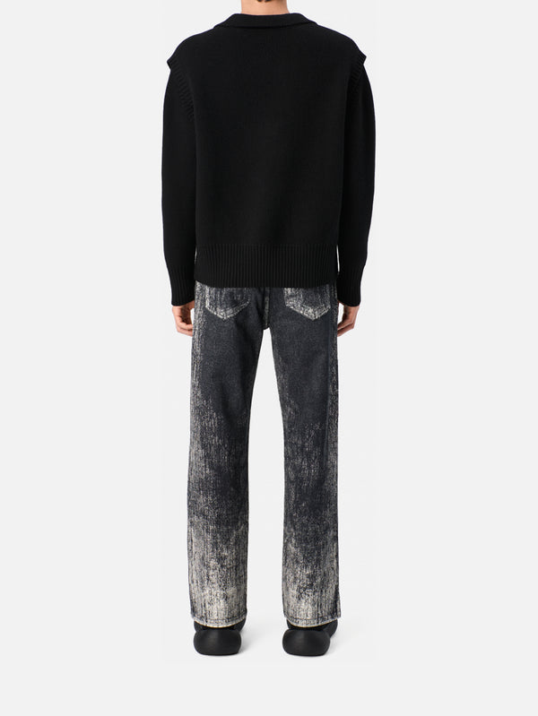 CAMPERLAB - PANTOLON - Paint Denim Jeans - Black/White - shopi go'da!.