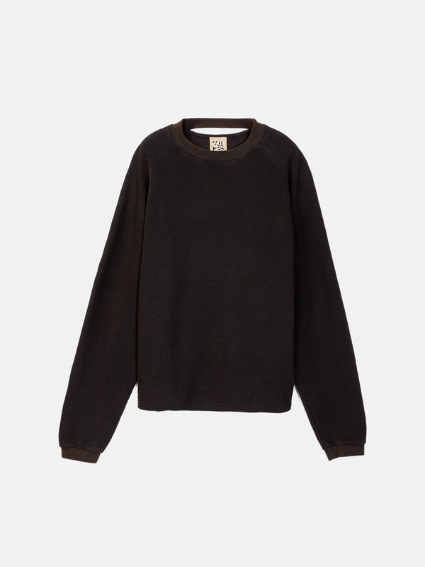 CAMPERLAB - SWEATSHIRT - Boxy Crewneck - Faded Black - shopi go'da!.