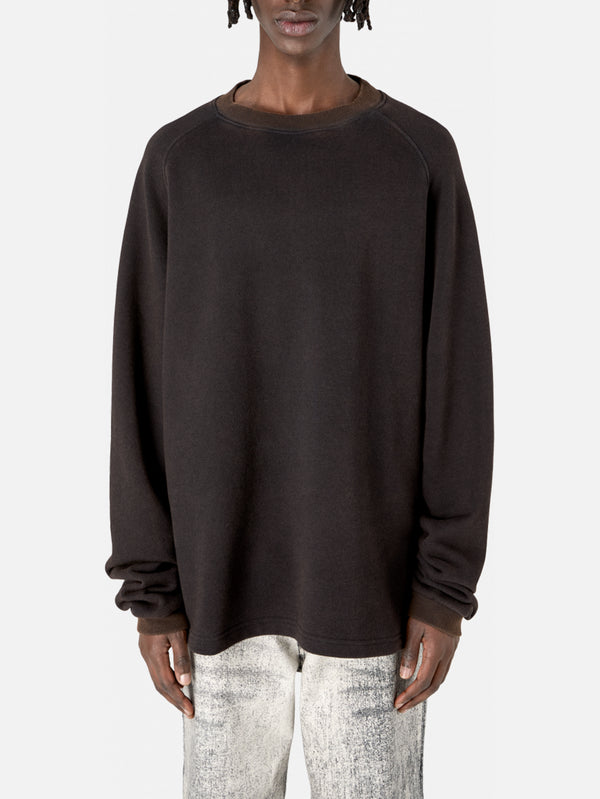 CAMPERLAB - SWEATSHIRT - Boxy Crewneck - Faded Black - shopi go'da!.