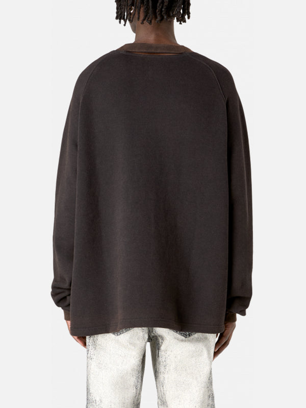 CAMPERLAB - SWEATSHIRT - Boxy Crewneck - Faded Black - shopi go'da!.