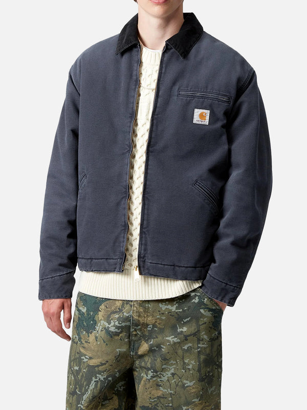 CARHARTT WIP - CEKET - OG Detroit Jacket - Dark Navy/Black Stone Canvas - shopi go'da!.