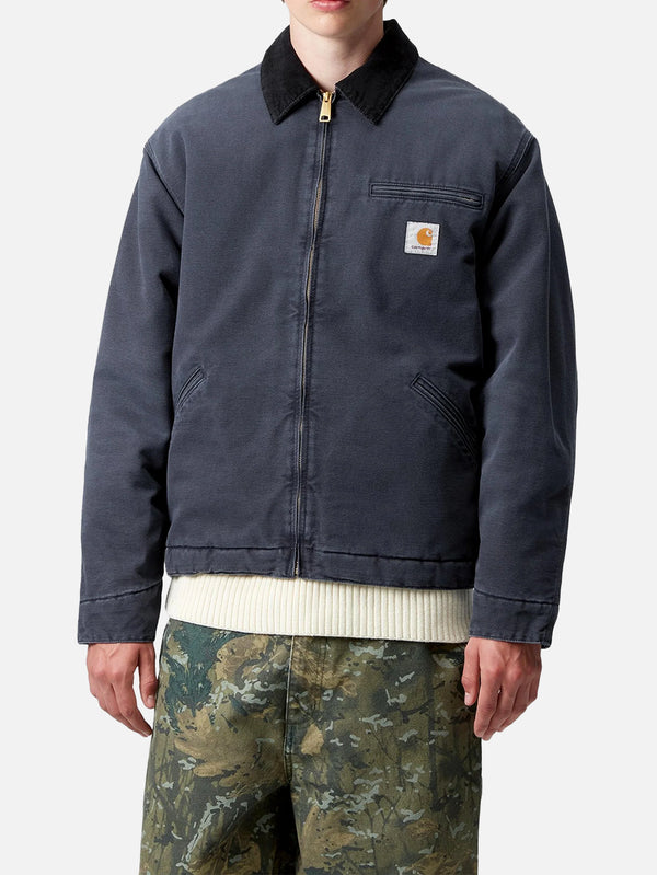 CARHARTT WIP - CEKET - OG Detroit Jacket - Dark Navy/Black Stone Canvas - shopi go'da!.
