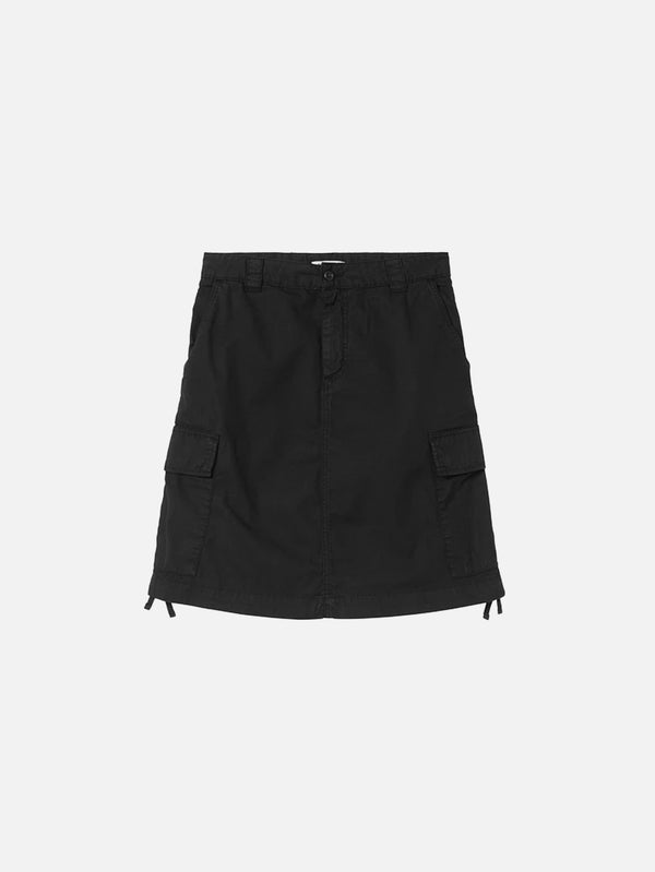 CARHARTT WIP - ETEK - W' Kingston Skirt - Black Garment Dyed - shopi go'da!.