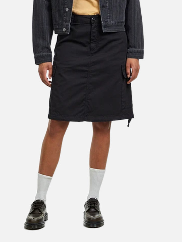CARHARTT WIP - ETEK - W' Kingston Skirt - Black Garment Dyed - shopi go'da!.