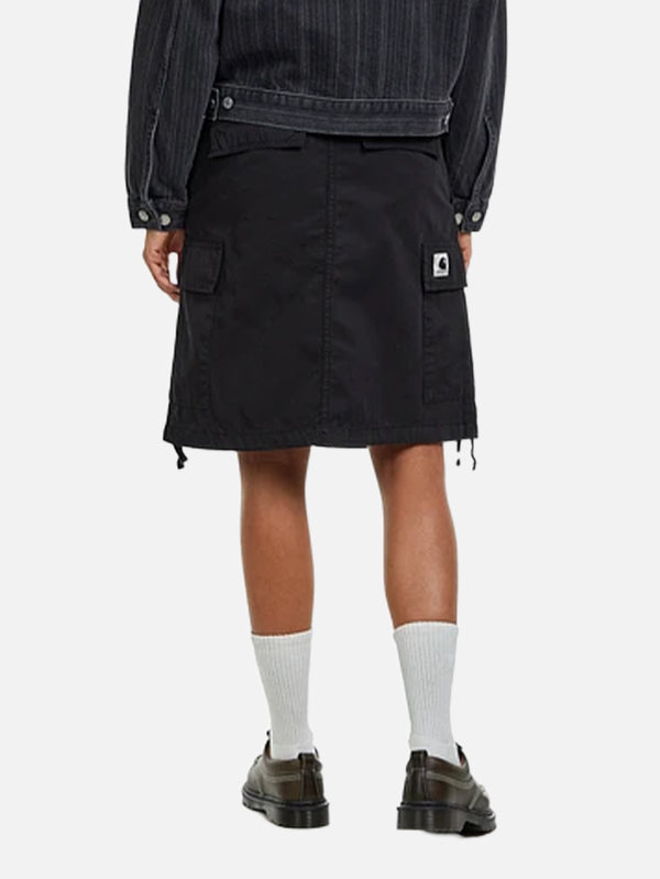 CARHARTT WIP - ETEK - W' Kingston Skirt - Black Garment Dyed - shopi go'da!.