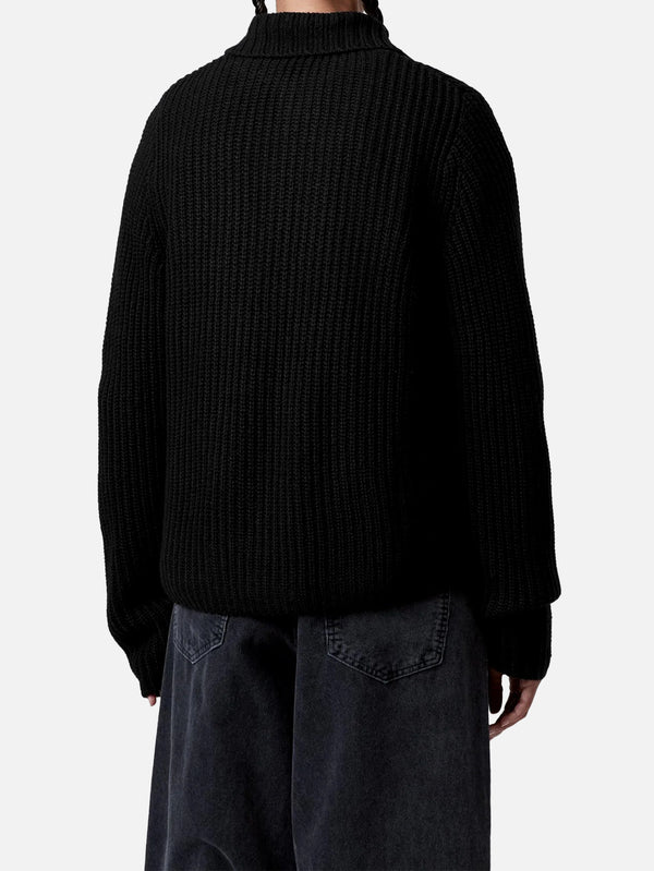 CARHARTT WIP - HIRKA - W' Michigan Sweater - Black - shopi go'da!.