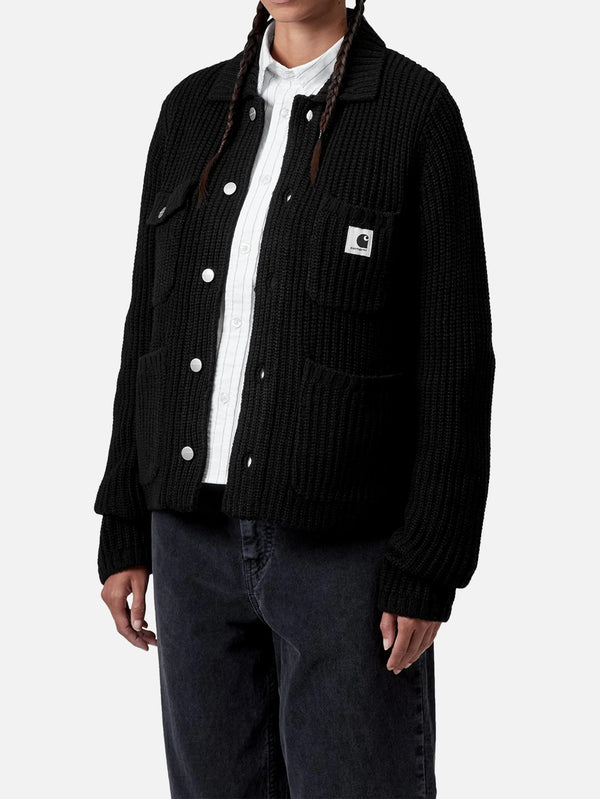 CARHARTT WIP - HIRKA - W' Michigan Sweater - Black - shopi go'da!.