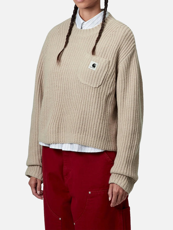 CARHARTT WIP - KAZAK - W' Mira Sweater - Fleur De Sel - shopi go'da!.