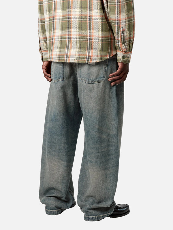 CARHARTT WIP - PANTOLON - Brandon Pant - Blue Worn Used Wash - shopi go'da!.