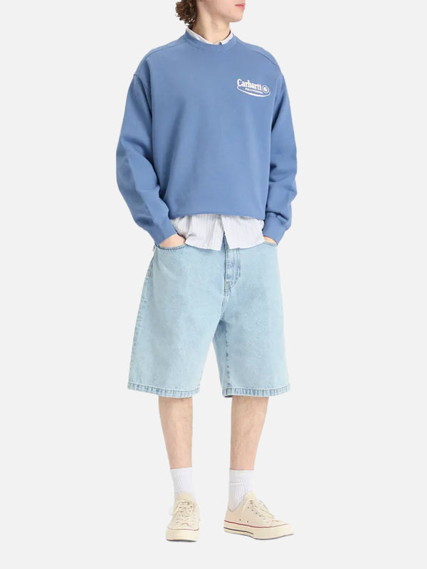 CARHARTT WIP - ŞORT - Landon Short - Blue Bleached - shopi go'da!.