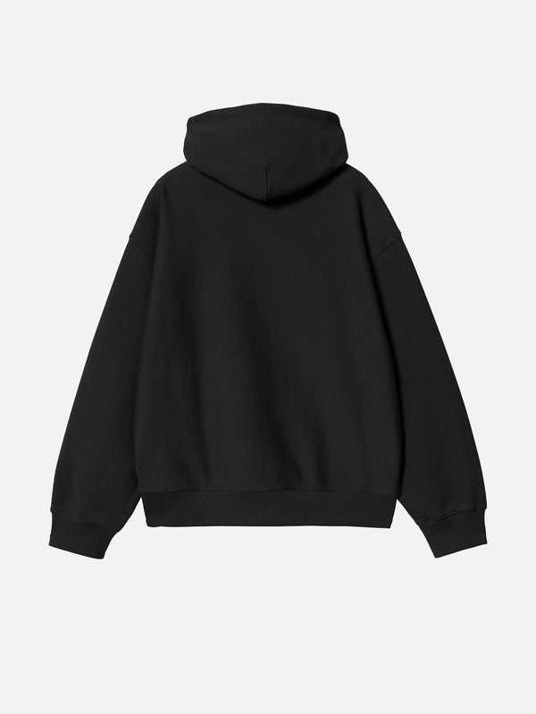 CARHARTT WIP - SWEATSHIRT - Hooded Label Script Sweat - Black - shopi go'da!.