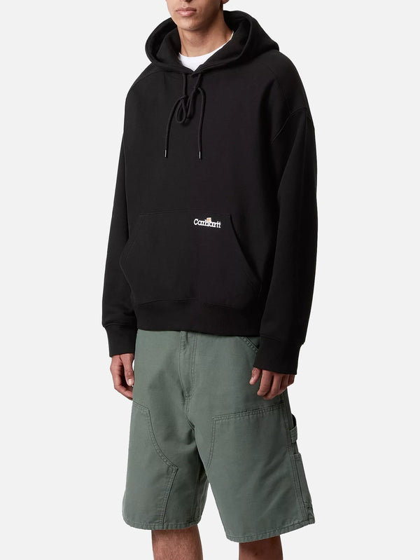 CARHARTT WIP - SWEATSHIRT - Hooded Label Script Sweat - Black - shopi go'da!.