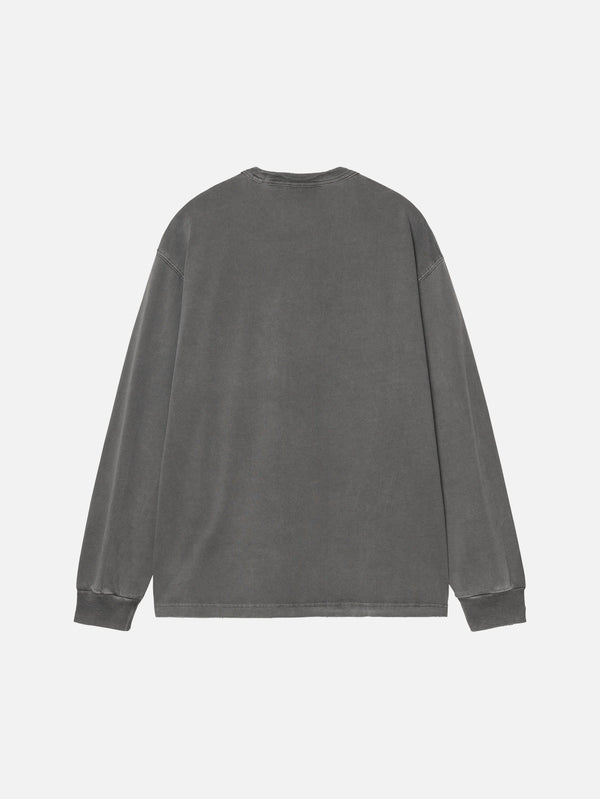 CARHARTT WIP - T-SHIRT - L/S Torion Pocket T-Shirt - Black Grind Wash - shopi go'da!.