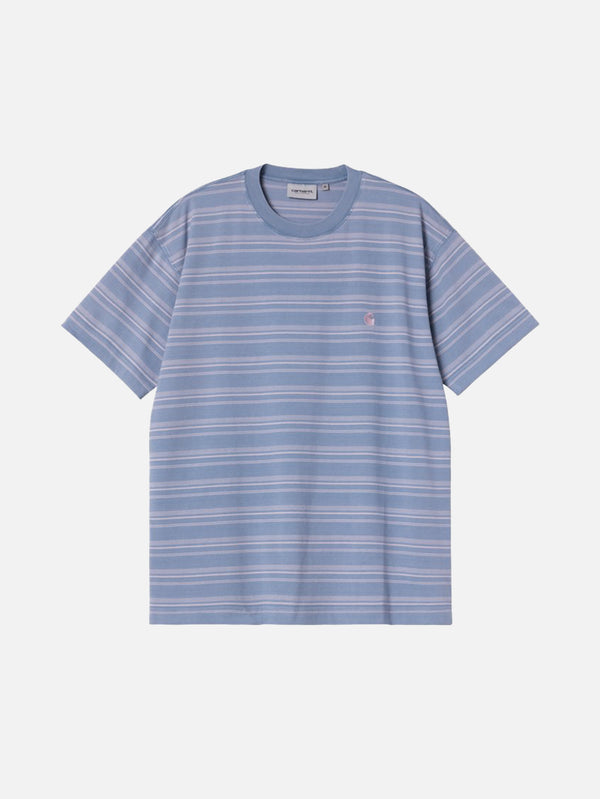 CARHARTT WIP - T-SHIRT - S/S Brodine T-Shirt - Blue - shopi go'da!.