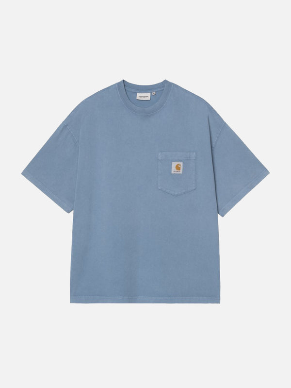 CARHARTT WIP - T-SHIRT - S/S Hudson Pocket T-Shirt - Sorrent Chalk Wash - shopi go'da!.