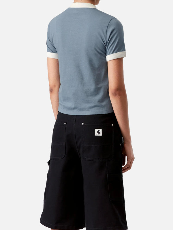 CARHARTT WIP - T-SHIRT - W' S/S Reminiscing Ringer T-S - Velvet Blue Heavy - shopi go'da!.
