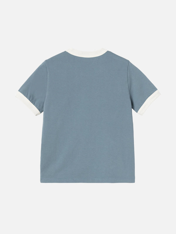 CARHARTT WIP - T-SHIRT - W' S/S Reminiscing Ringer T-S - Velvet Blue Heavy - shopi go'da!.