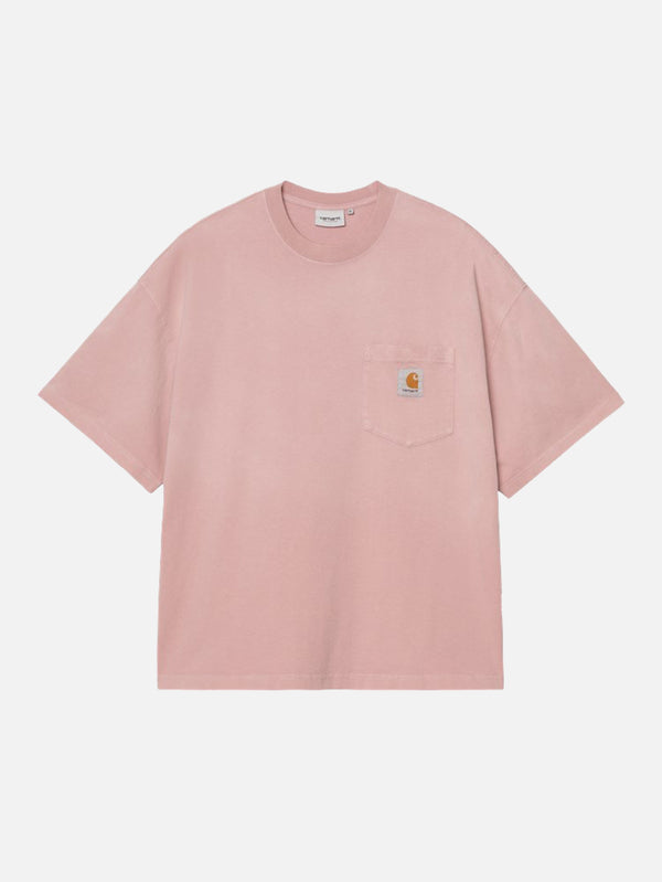 CARHARTT WIP - T-SHIRT - S/S Hudson Pocket T-Shirt - Daphne Chalk Wash - shopi go'da!.