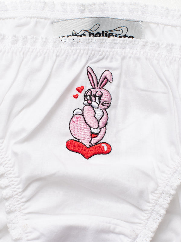 CARNE BOLLENTE - KÜLOT - Ruffle Bunny - White - shopi go'da!.