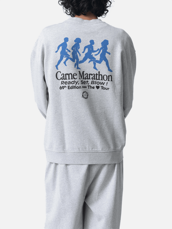 CARNE BOLLENTE - SWEATSHIRT - Carne Marathon Sweatshirt - Melange Grey - shopi go'da!.