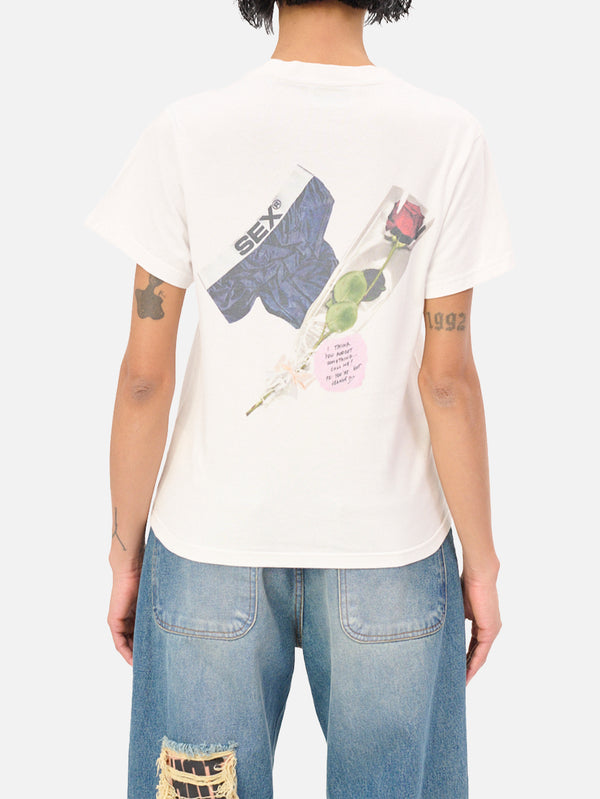 CARNE BOLLENTE - T-SHIRT - P.S. You're Hot - White - shopi go'da!.