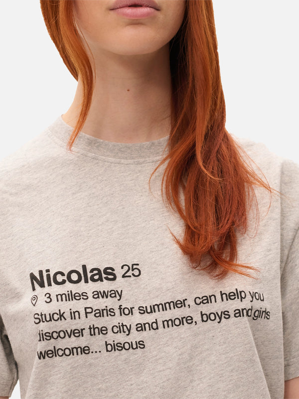 CARNE BOLLENTE - T-SHIRT - Bious & Baguettes - Melange Grey - shopi go'da!.