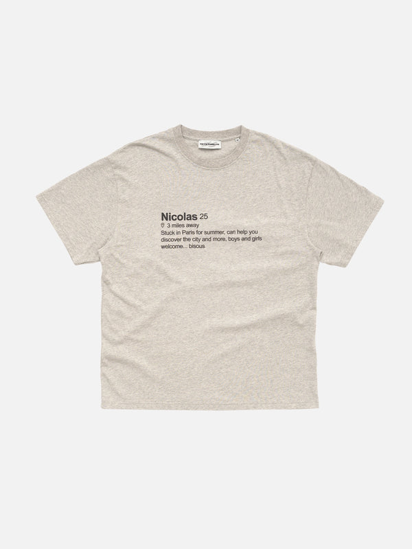 CARNE BOLLENTE - T-SHIRT - Bious & Baguettes - Melange Grey - shopi go'da!.