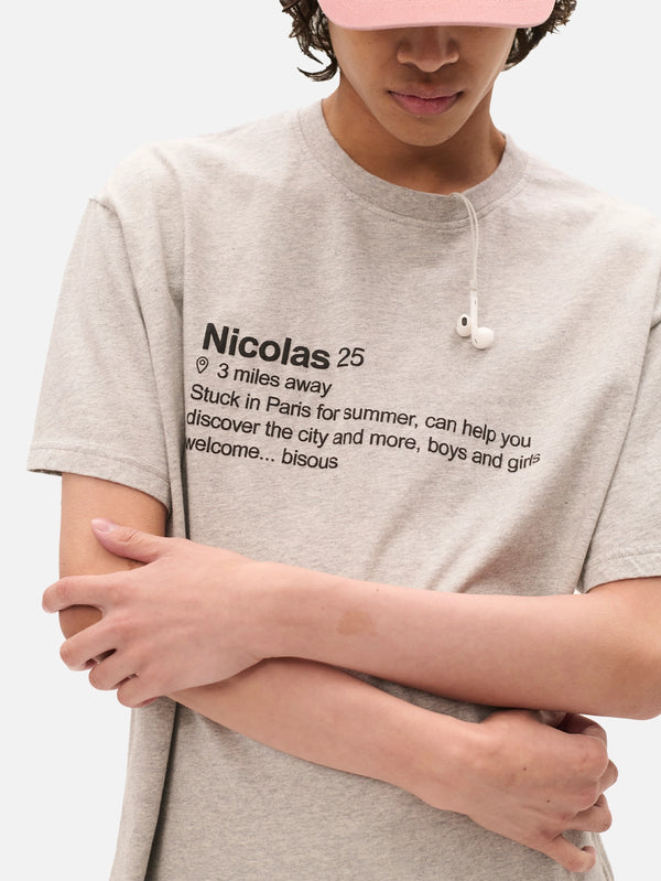 CARNE BOLLENTE - T-SHIRT - Bious & Baguettes - Melange Grey - shopi go'da!.