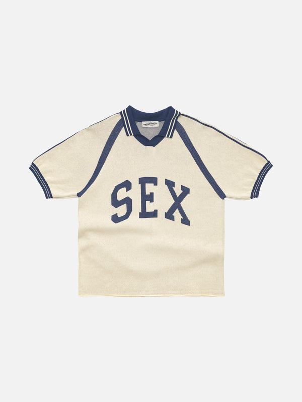 CARNE BOLLENTE - T-SHIRT - Captain Kinky - Cream / Dark Blue - shopi go'da!.