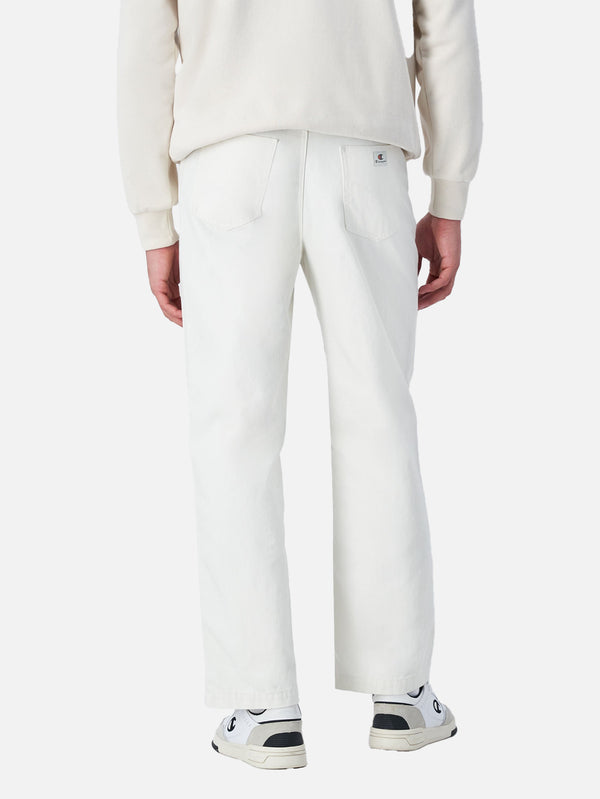 CHAMPION - PANTOLON - Straight Hem Pants - White - shopi go'da!.