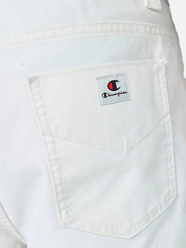 CHAMPION - PANTOLON - Straight Hem Pants - White - shopi go'da!.