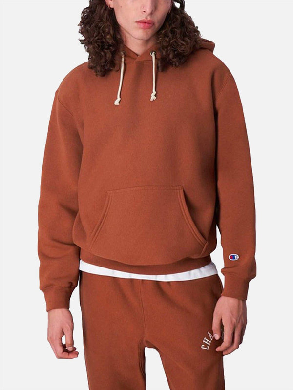 CHAMPION - SWEATSHIRT - Hooded Sweatshirt - Brown - shopi go'da!.