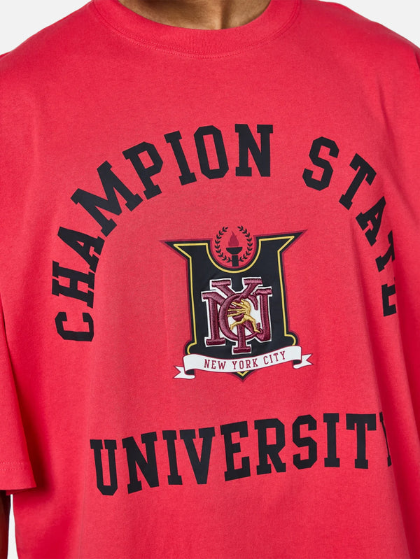 CHAMPION - T-SHIRT - Crewneck T-Shirt - Red - shopi go'da!.