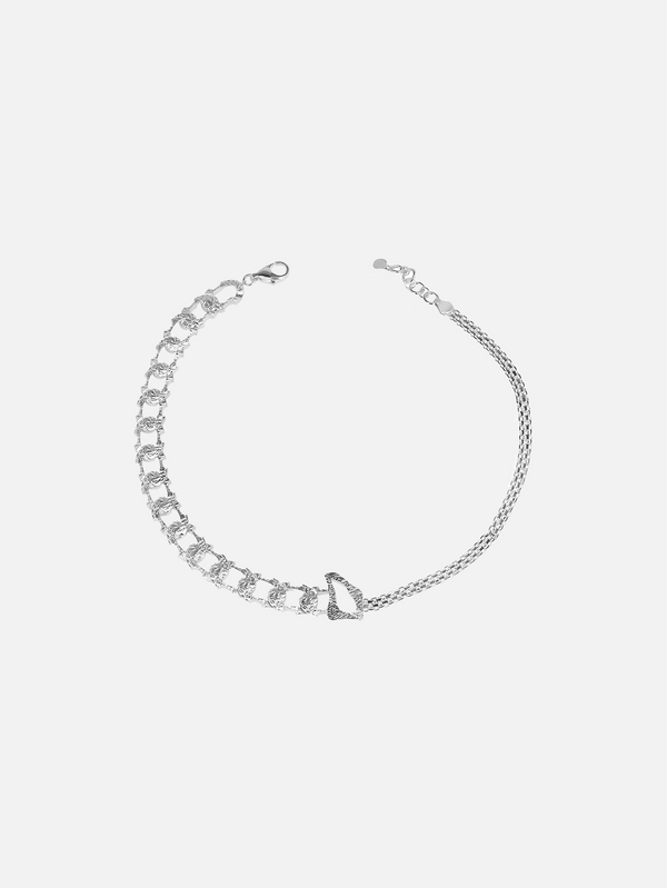 CLOSURE - KOLYE - Ethereal 925 Carat Choker Necklace - Silver - shopi go'da!.