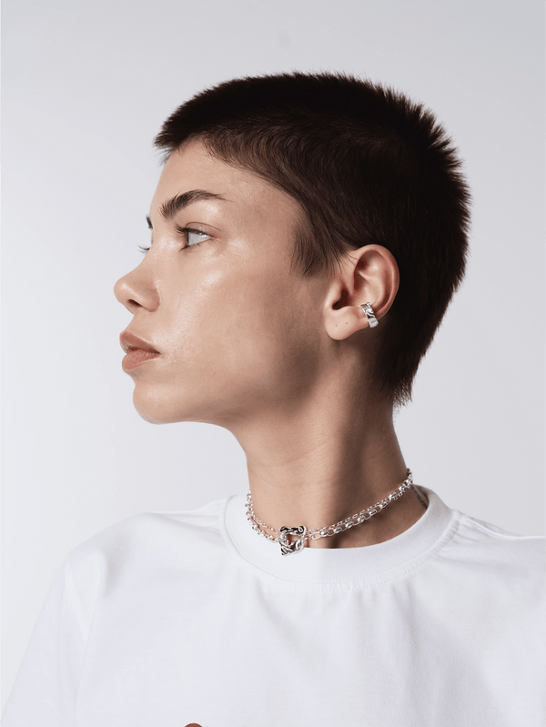 CLOSURE - KÜPE - Veritas 925 Carat Earring - Silver - shopi go'da!.