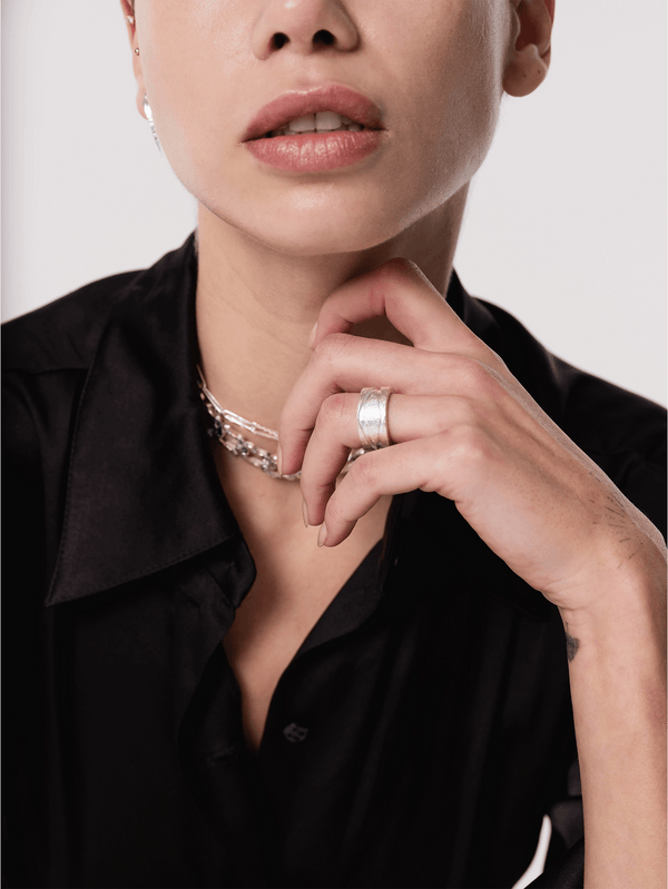 CLOSURE - YÜZÜK - Bold Cosmos 925 Carat Ring - Silver - shopi go'da!.