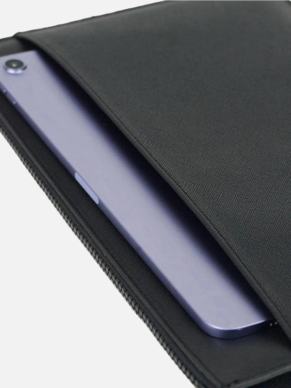 PACK'N TRA Clutch – siyah, önden görünüm, içte telefon