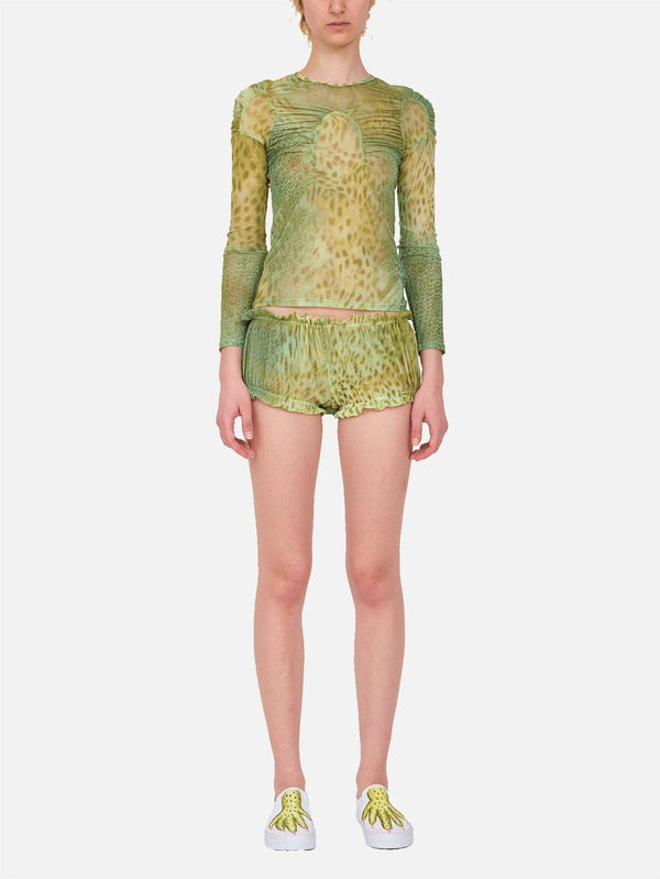 COLLINA STRADA - T-SHIRT - Arc L/S Top - Green Gecko - shopi go'da!.